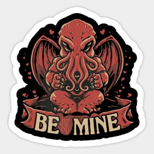 Cthulhu Be Mine II Sticker